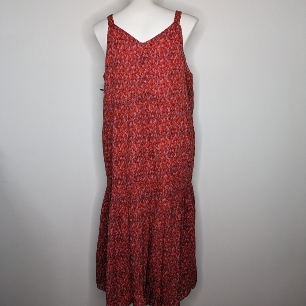 NWT Joie red pink sleeveless v neck maxi summer dress XXL - Picture 5 of 8